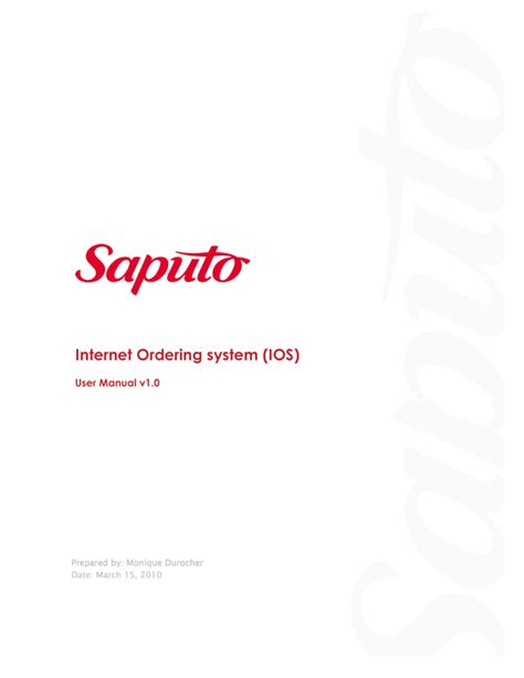 saputo internet ordering